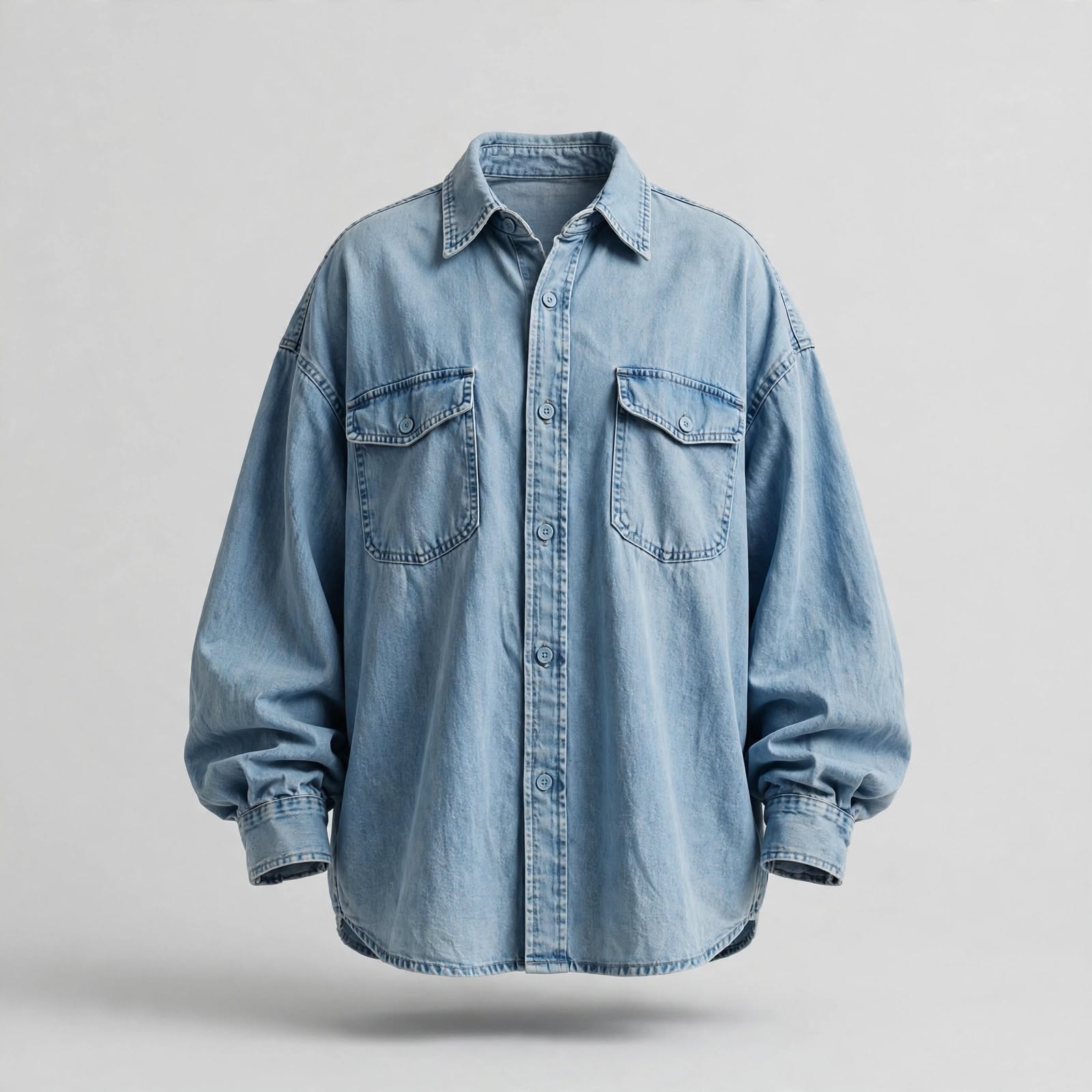 Distressed Denim Shirt